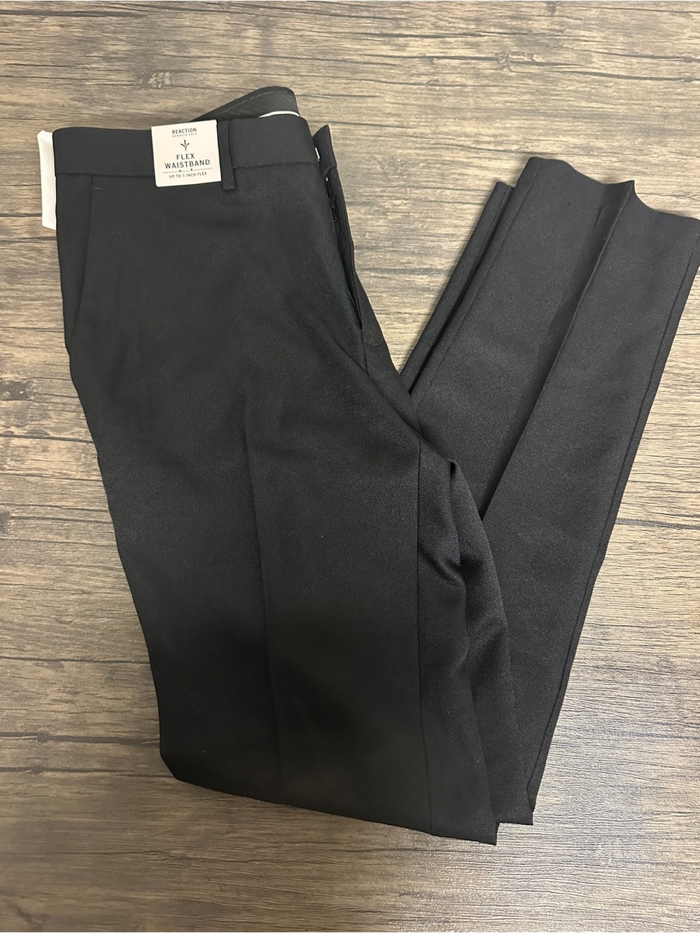 NWT Kenneth Cole Men’s Black Skinny Fit Dress Pants 34x32 Flex Waist - Picture 3 of 6